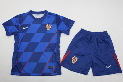 Wholesale 2024 UEFA European Championship  Croatia home home and away kid kits