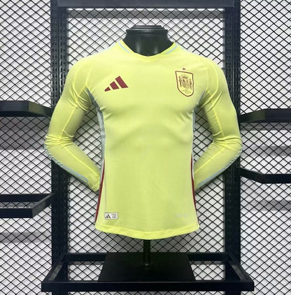 Wholesale customizable 2024 European Championship   Spain home and away football jersey long-sleeved  S-5XL
