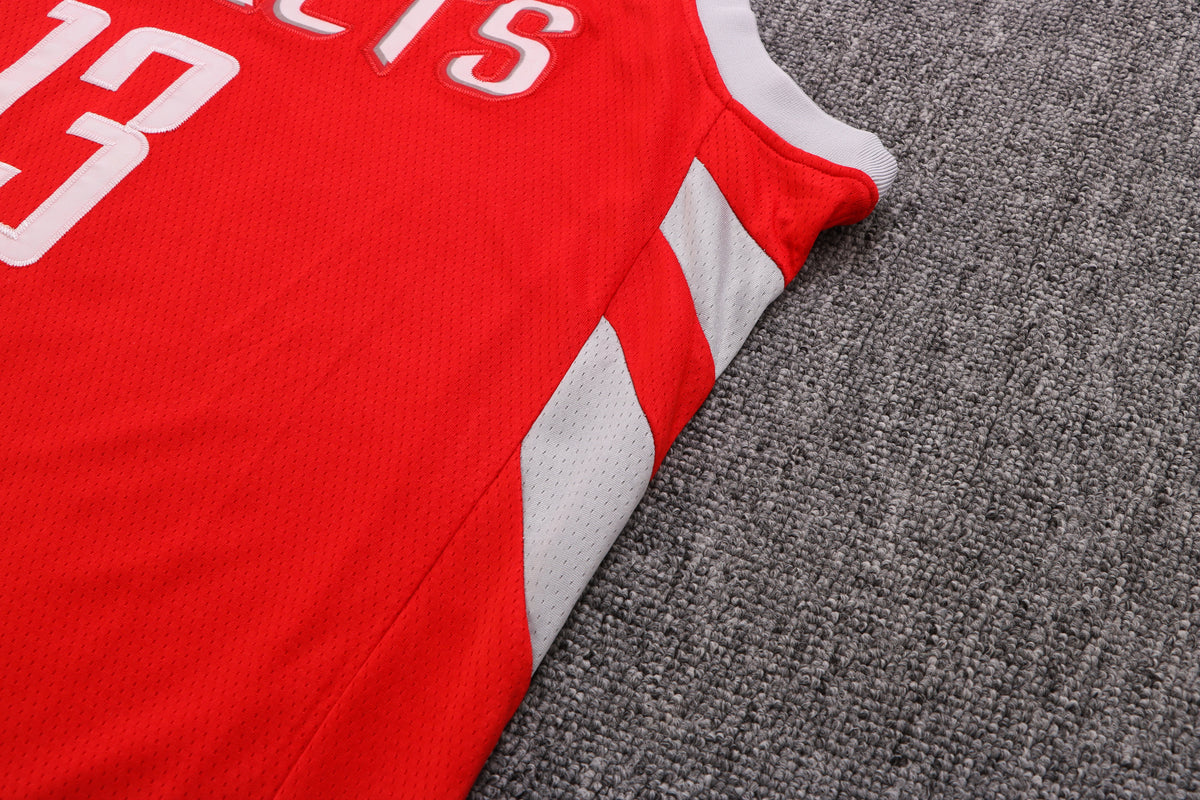 Wholesale HOU Houston Rockets Red 13 (Heat Pressed Style).