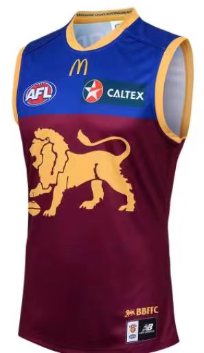 Wholesale Australia 2024 AFL Brisbane Lions home field Rugby Jersey Tank TopS-3XL.