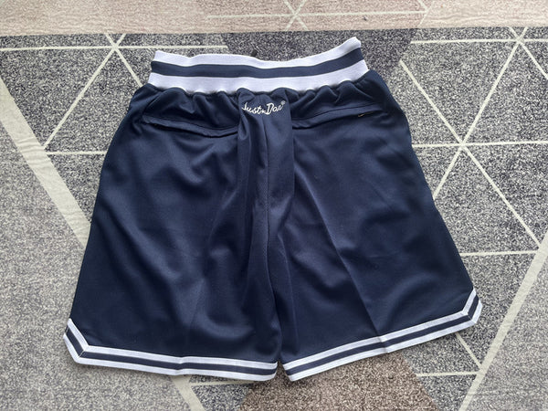 Wholesale 2024 JUST DAN basketball shorts, Yankees deep blue, new fabric, pocketed shorts