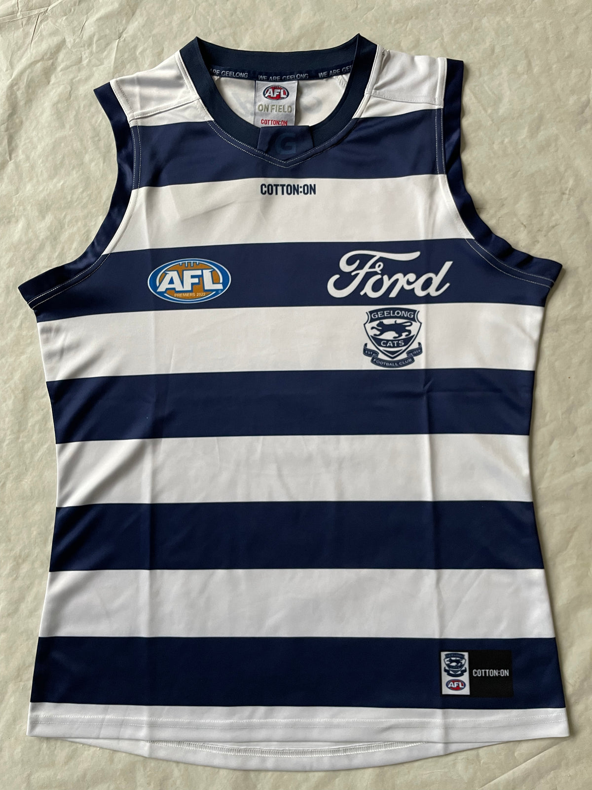 Wholesale Australia 2023 AFL Geelong Cats Rugby Jersey Tank Top S-3XL