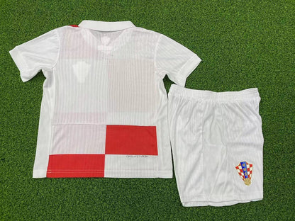 Wholesale 2024 UEFA European Championship  Croatia home home and away kid kits