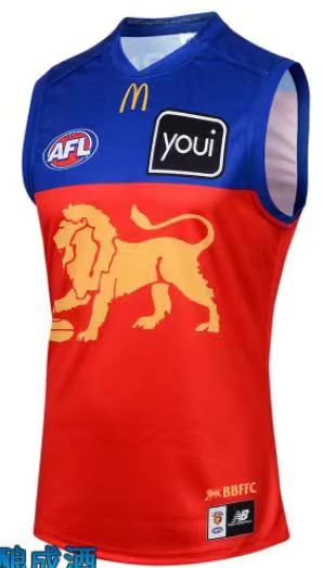 Wholesale Australia 2024 AFL Brisbane Lions Away Rugby Jersey Tank Top S-3XL