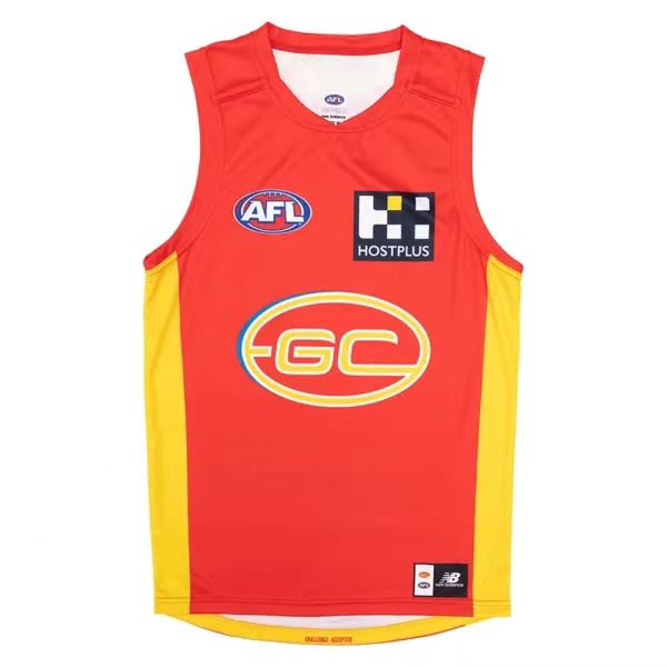 Wholesale Australia 2022 AFL Gold Coast Rugby Jersey Tank Top S-2XL