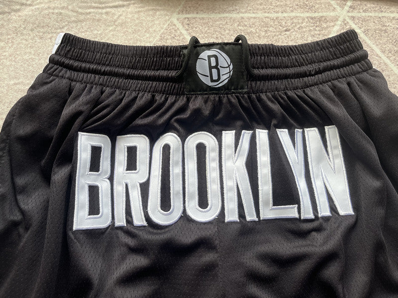 Wholesale 2024 JUST DAN basketball shorts Nets black regular pocket pants