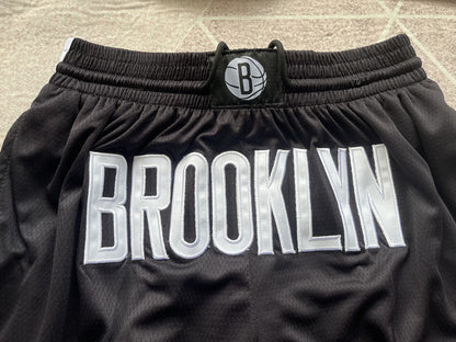 Wholesale 2024 JUST DAN basketball shorts Nets black regular pocket pants