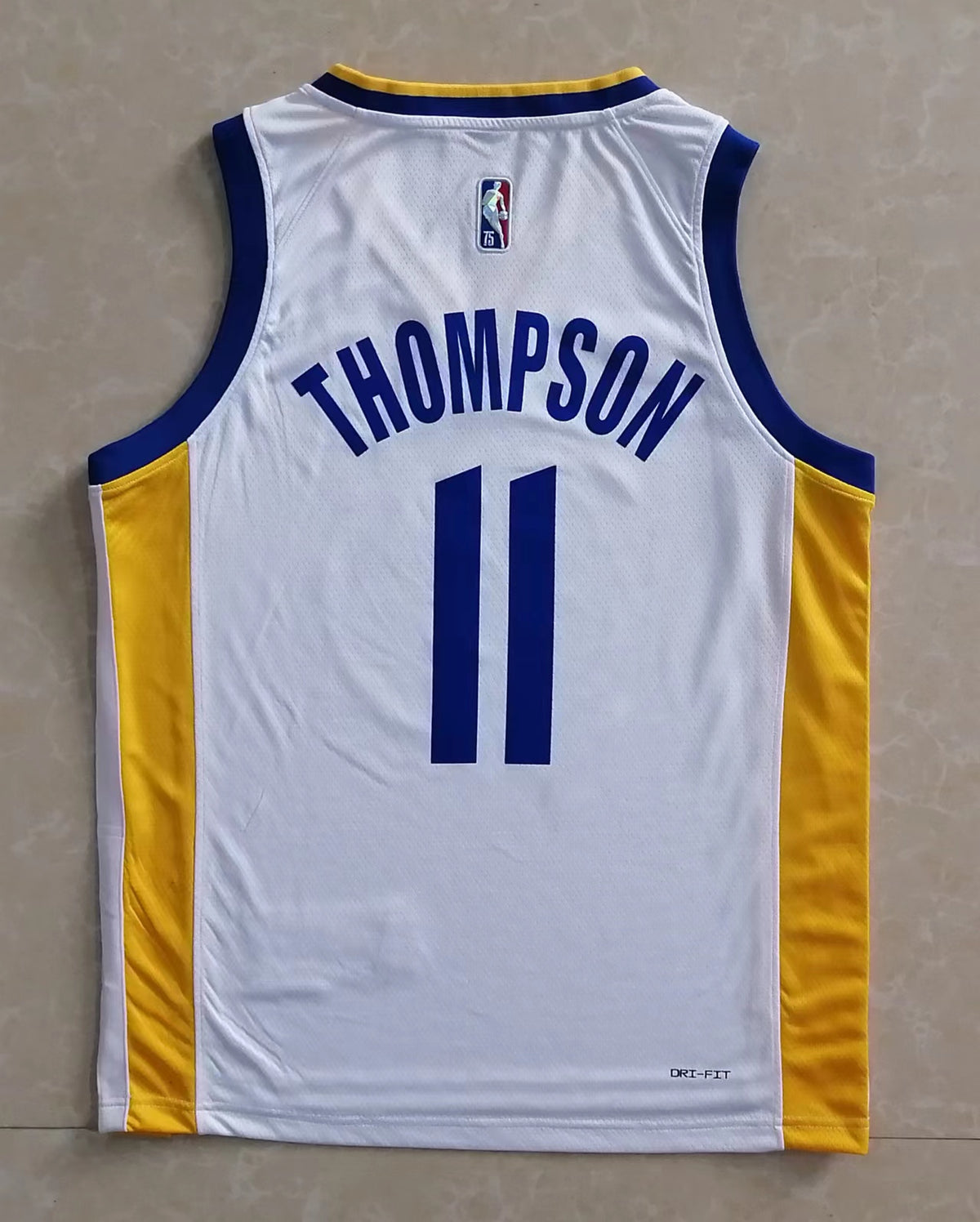 Wholesale Golden State Warriors No. 11 white jersey (pressed style) for NBA 2022-23.