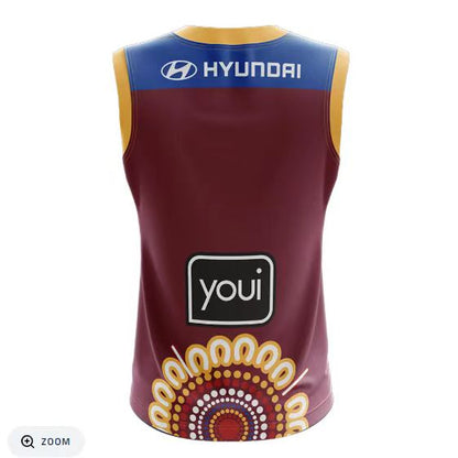 Wholesale Australian AFL Lions Indigenous Rugby Jersey Tank Top S-3XL
