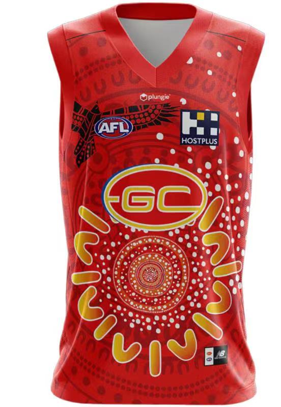 Wholesale Australia 2023 AFL Giants team Indigenous Rugby Jersey Tank Top S-3XL