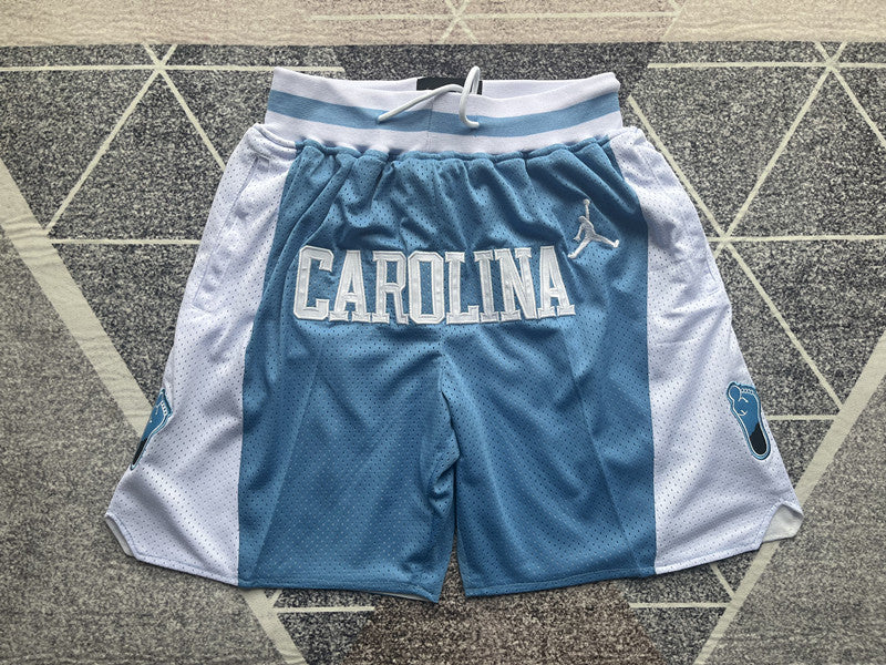 Wholesale 2024 JUST DAN North Carolina Moon Blue Pocket Basketball Shorts