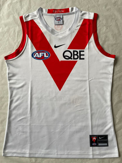 Wholesale Australia 2023 AFL Swans Home Game Rugby Jersey Tank TopS-3XL