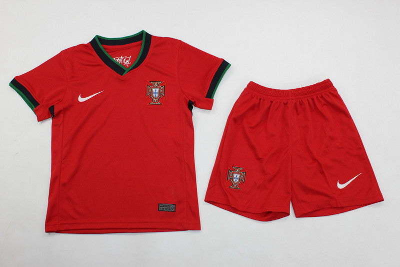 Wholesale 2024 UEFA European Championship  Portugal home home and away kid kits