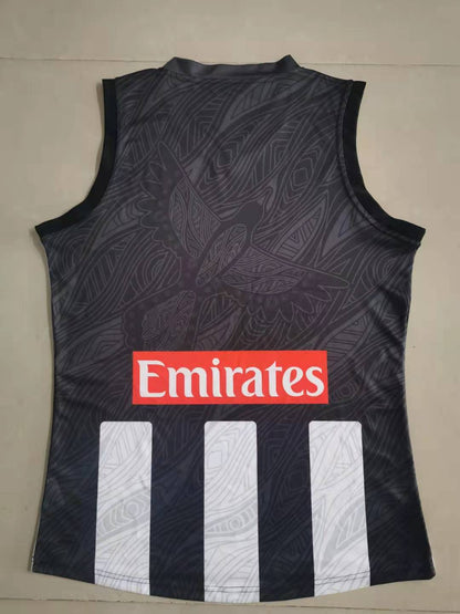 Wholesale AFL Magpies Rugby Jersey Tank Top S-3XL
