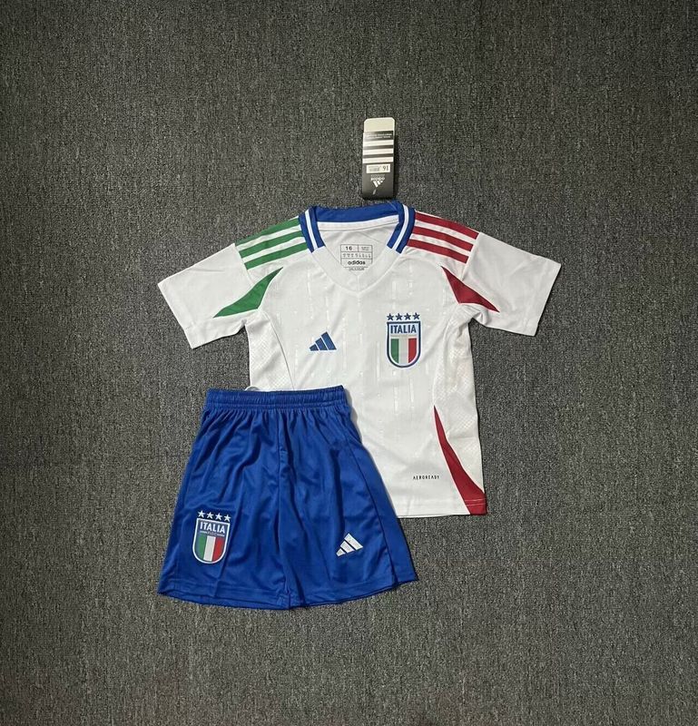 Wholesale 2024 UEFA European Championship  Italy home home and away kid kits