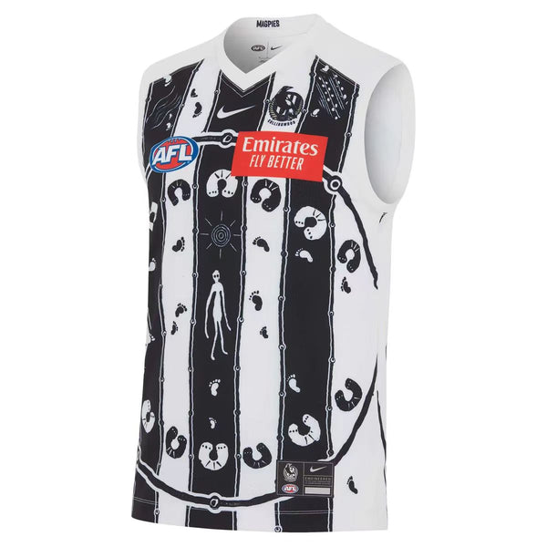 Wholesale Australia 2024 AFL Magpies Team Home Rugby Jersey Tank Top S-3XL