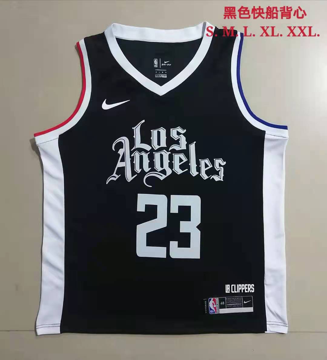 Wholesale NBA Los Angeles Clippers V-Neck Black Jersey 