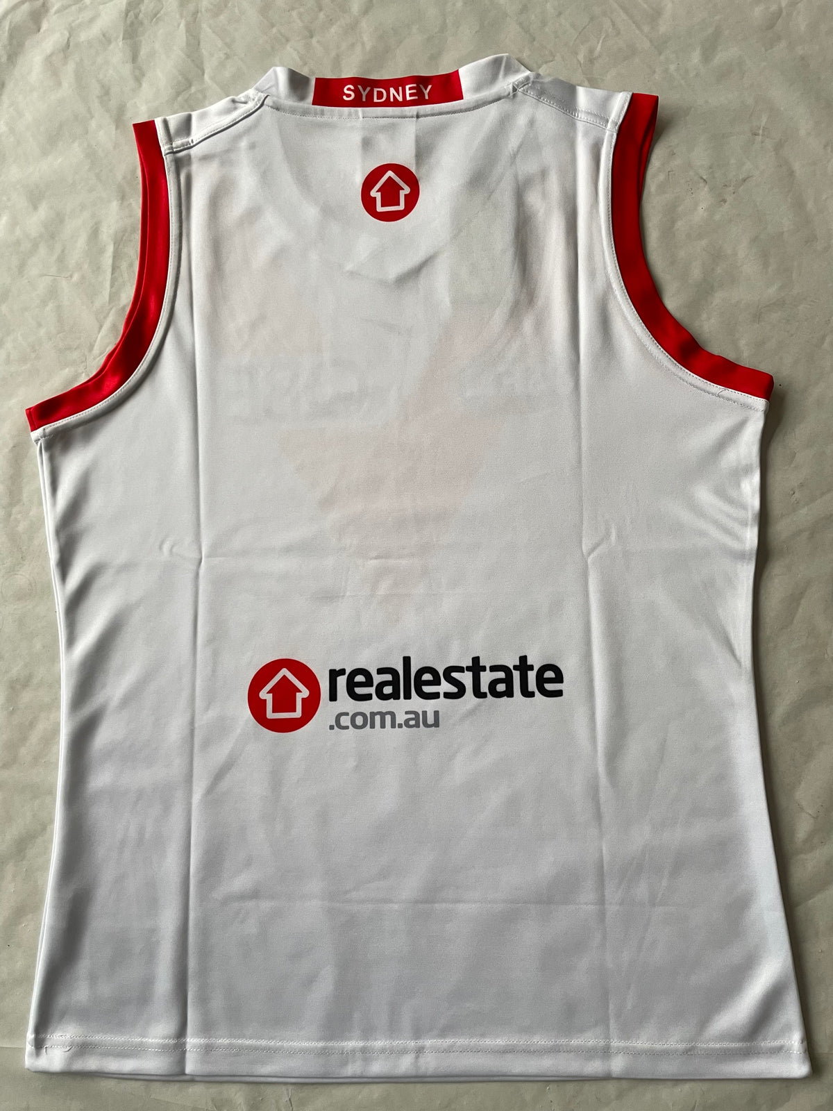 Wholesale Australia 2023 AFL Swans Home Game Rugby Jersey Tank TopS-3XL