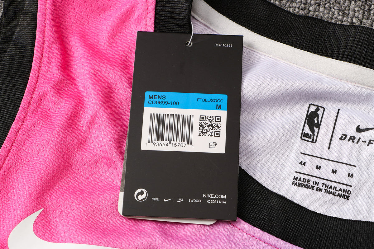 Wholesale NBA Miami Heat pink round neck 4 (hot pressed) S-2XL.