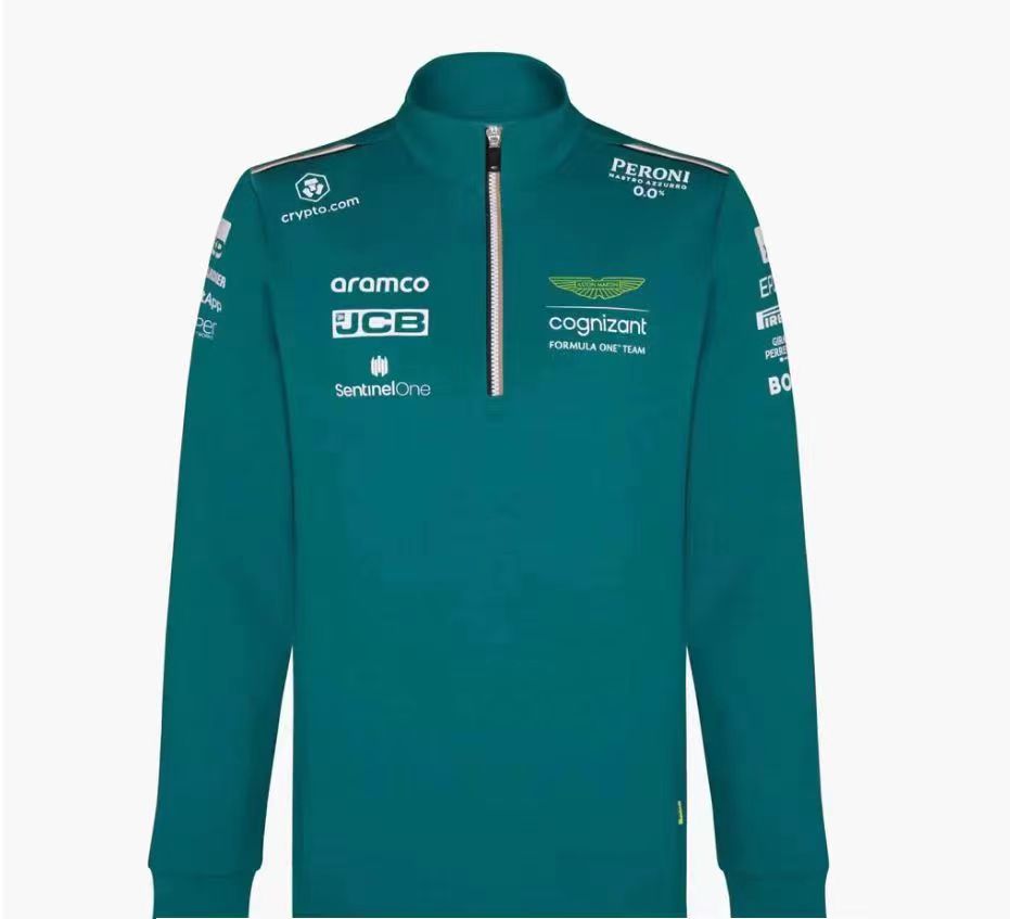 Aston Martin half zip hoodies sweatshirts for men in bulk
