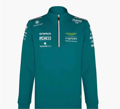 Aston Martin half zip hoodies sweatshirts for men in bulk
