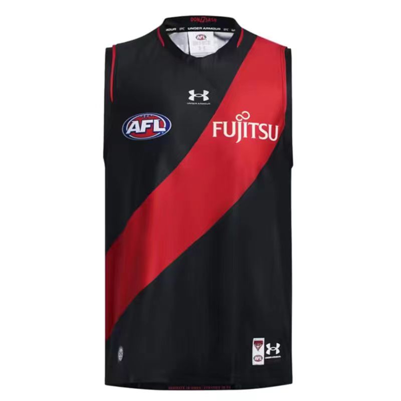 Wholesale Australia 2024 AFL Essendon Team Away Rugby Jersey Tank Top S to 3XL.