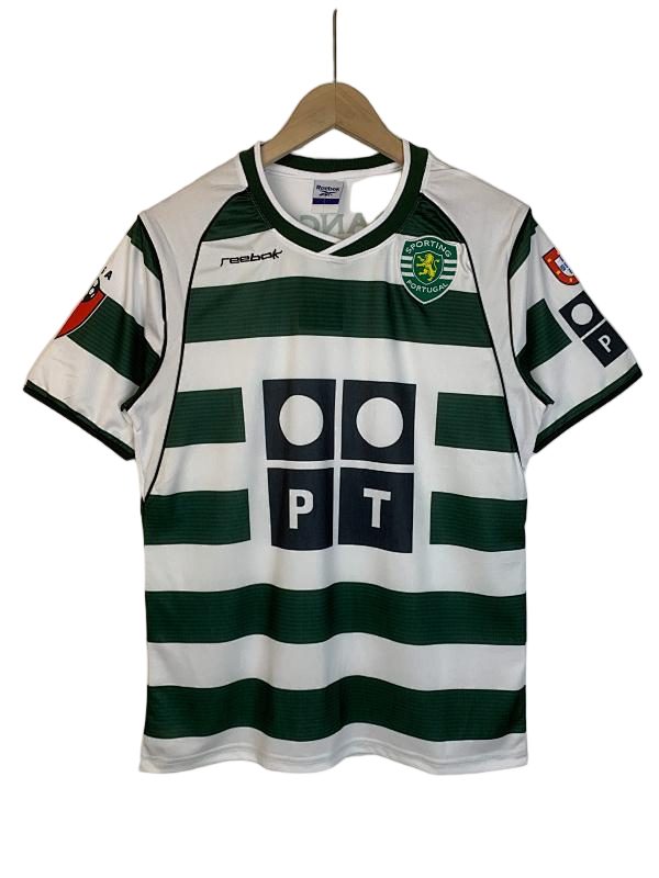 Sporting CP 2001-03 Home Retro Football Jersey - front view