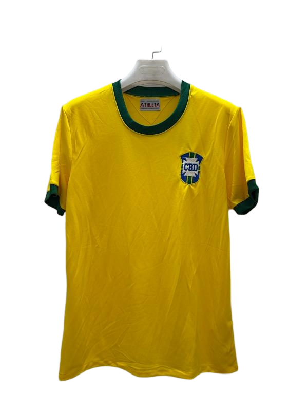 Brazil 1970 Home Retro Football Jersey - front view
