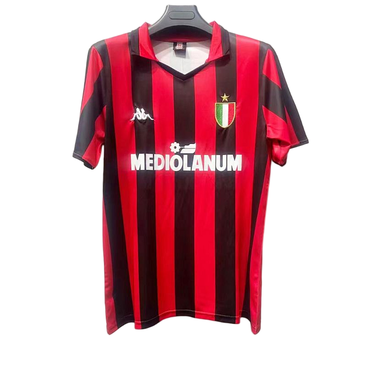 88-89 AC Milan Home Retro Football Jersey - front view