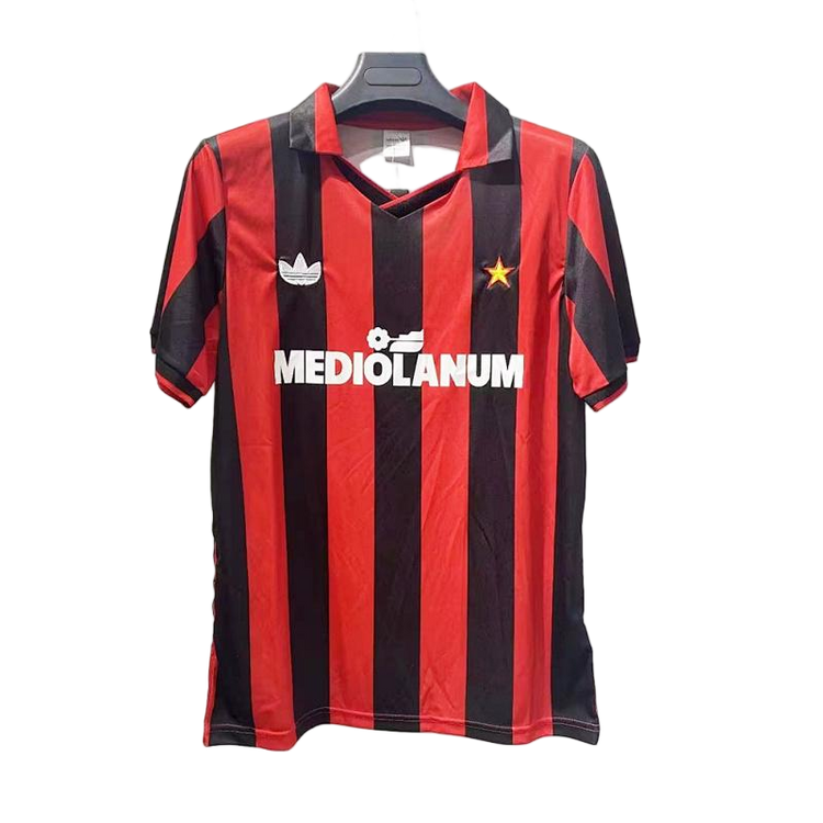 89-90 AC Milan Home Retro Football Jersey - front view
