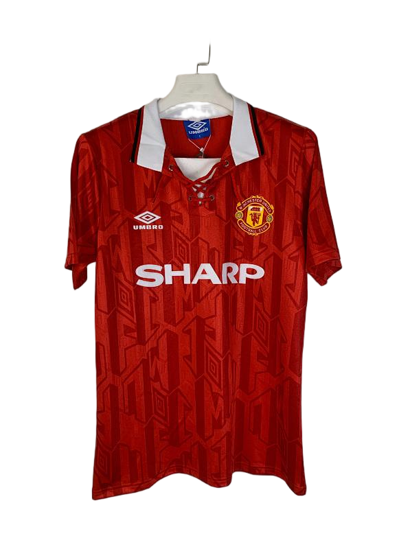 92-94 Manchester United Home Retro Football Jersey - front view