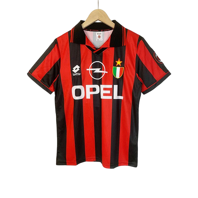 96-97 AC Milan Home Retro Football Jersey - front view
