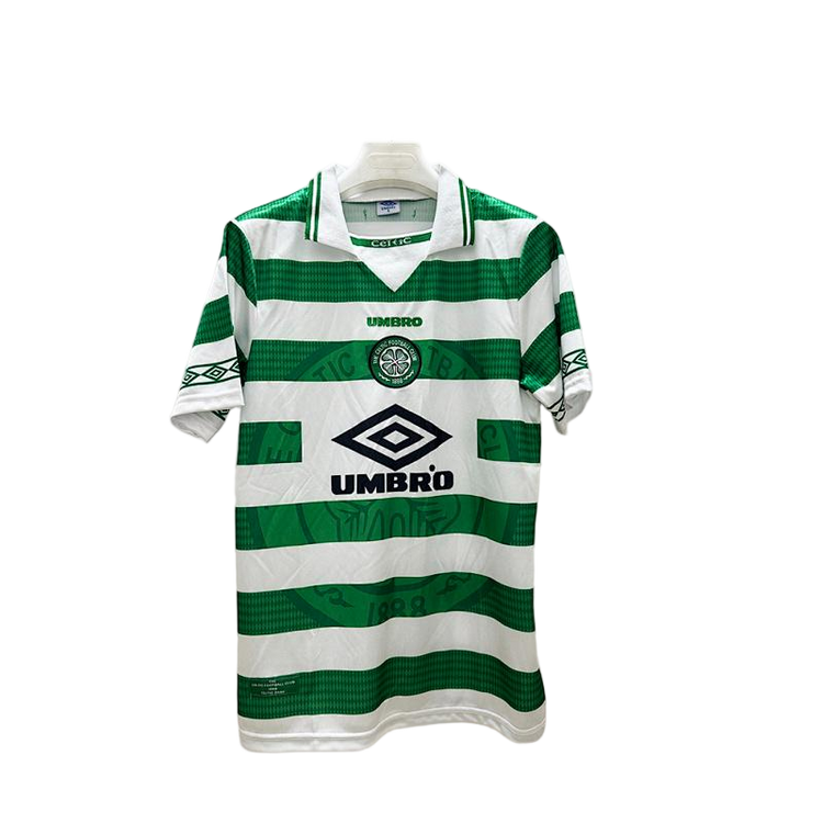 98-99 Celtic Home Retro Football Jersey - front view