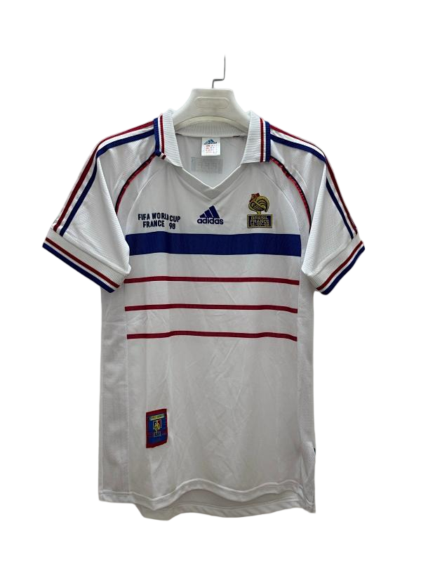 98-99 Manchester United White Away Retro Football Jersey - front view