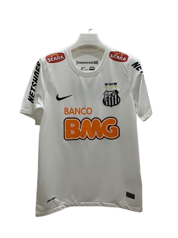 Santos 2012-13 White Home Retro Football Jersey - front view
