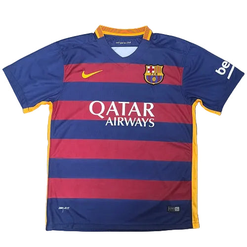 2015-16 FC Barcelona home retro football jersey red & blue front wholesale S-2XL