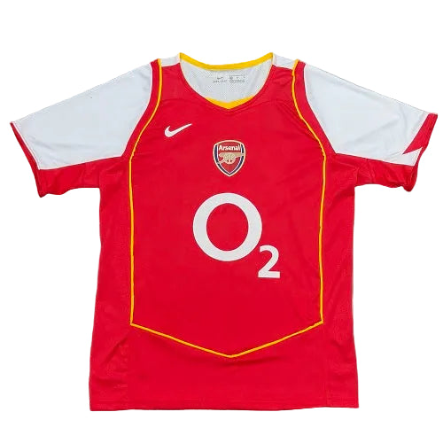 2004-05 Arsenal home retro football jersey red & white front wholesale S-2XL